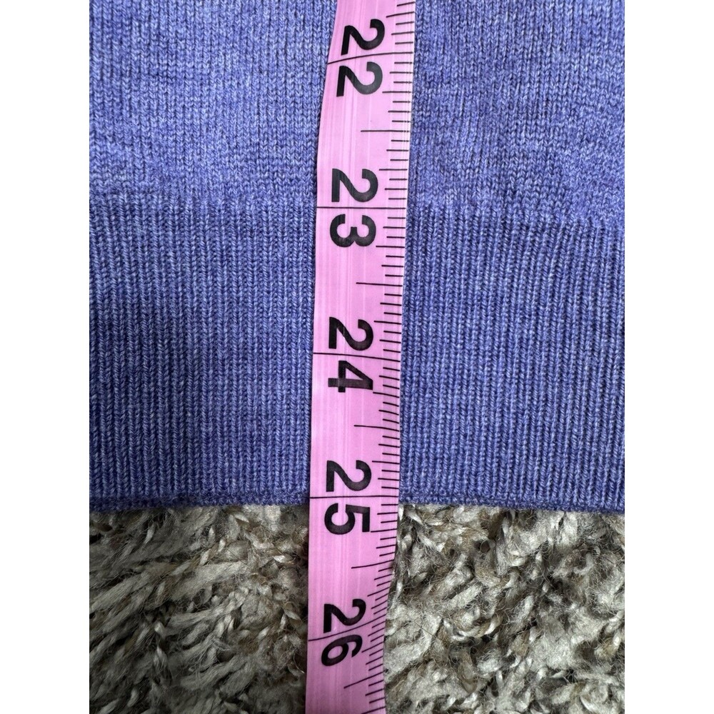 Brooks Brothers 346 Sweater Men’s M Purple Merino Wool V Neck Pullover Academia - Picture 16 of 16